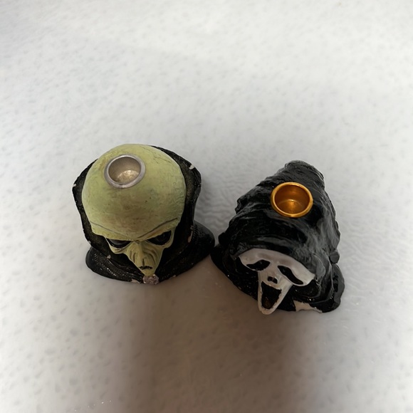 Vintage EU Resin Halloween Candle Holders Pair of 2 - Picture 2 of 4